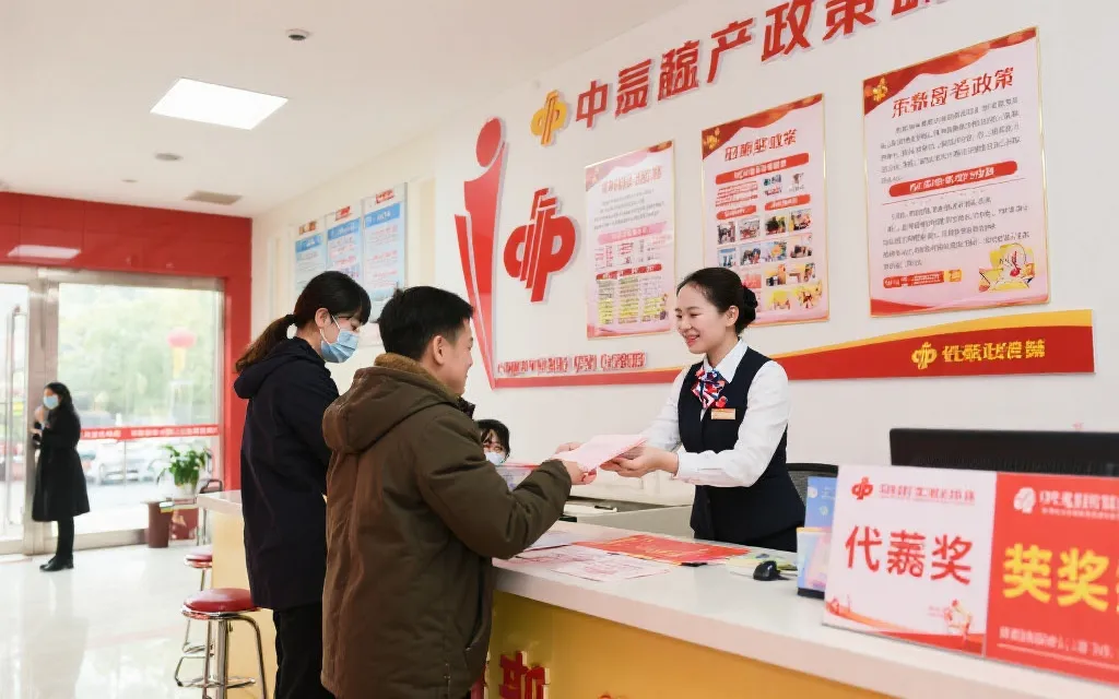 兑奖大厅内服务流程展示